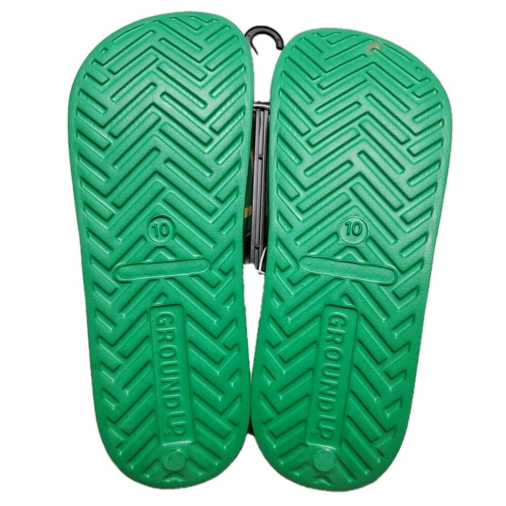 Original Brazil Soccer Slip On Sandals Size 10 Ground Up 🇧🇷 Men’s Sport Slides - Picture 3 of 3